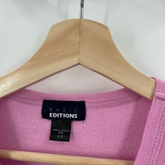 Basic Editions Vintage “Brave As A Mother” Pink Sweat Shirt Ladies Small - Picture 3 of 4